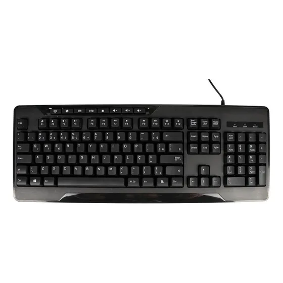 Teclado Multimídia Confortável Fortrek Olk101 Usb 2.0 Abnt2