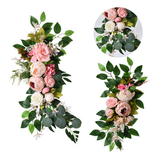2 Peças De Flores Artificiais, Flores Em Arco, Arranjo De Fl 2 Peças De Flores Artificiais, Flores Em Arco, Arranjo De Fl