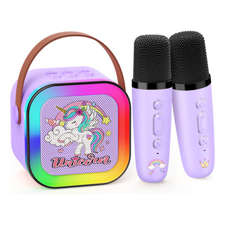 Karaoke De Unicornio+2 Micrófonos, Regalo Para Niñas,violeta Karaoke De Unicornio+2 Micrófonos, Regalo Para Niñas,violeta