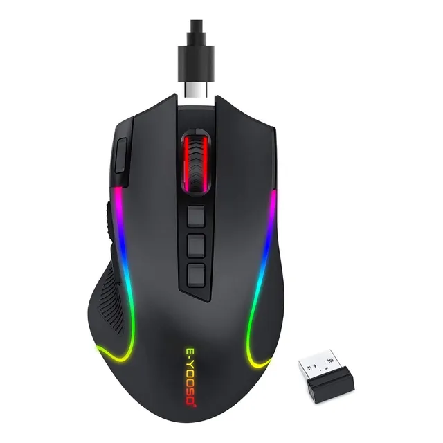 Ratón Inalámbrico Para Juegos 5modos Dpi Grabación Macro Pc