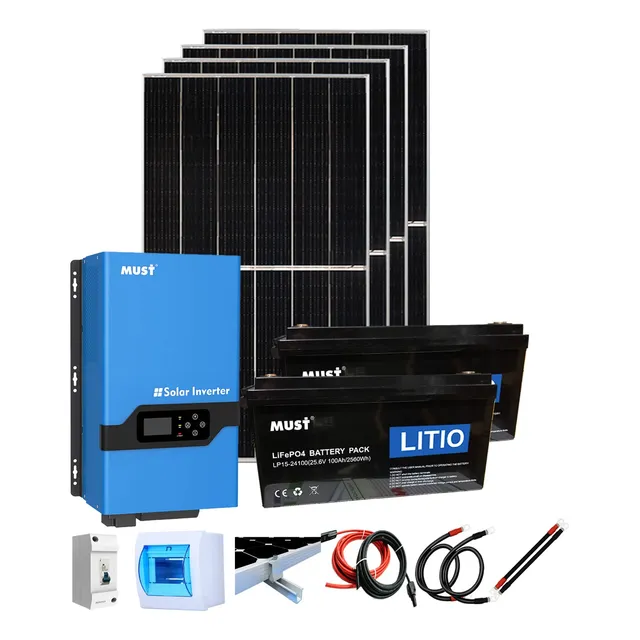 Kit Solar 3kw Baterías Litio 5.12 Kwh Paneles Solares 1720w