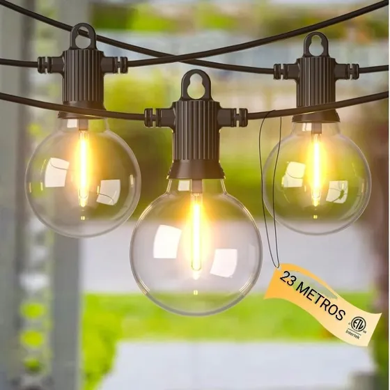 Extensión De Luces Led Vintage 23 Metros 36 Bombillos Más 2