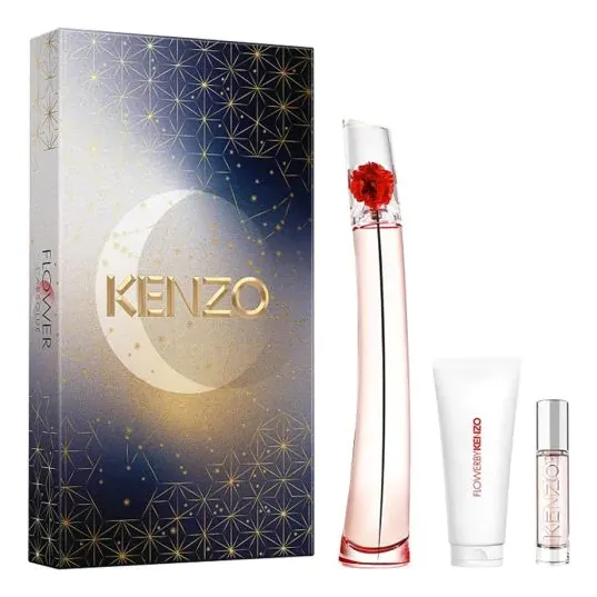 Kenzo Flower L Absolue Set Fragancia Loción Y Spray De Viaje Volumen De La Unidad 100 Ml