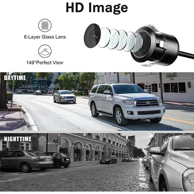 Camara De Reversa Con Siguimiento Y Pantalla Lcd 