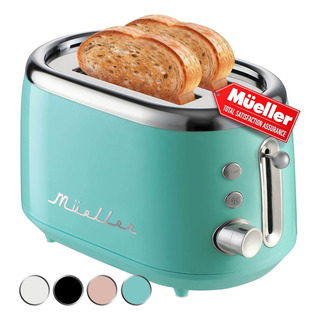 Tostadora Mueller Home, Inoxidable Steel, 2 Slots, Turq... Tostadora Mueller Home, Inoxidable Steel, 2 Slots, Turq...