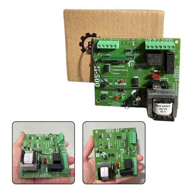 Placa Central Para Motor De Portão Hall Move H500 Rossi Enge