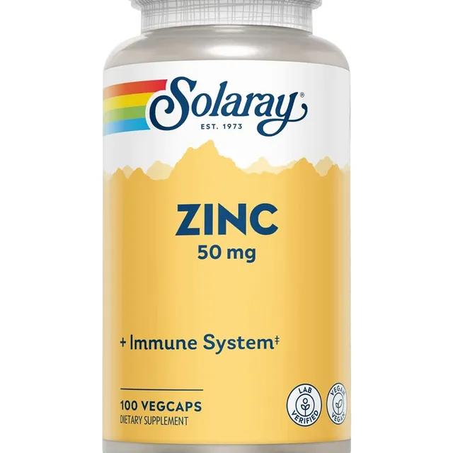 Zinc 50mg, Complejo Quelado X 100 Servicios - Solaray