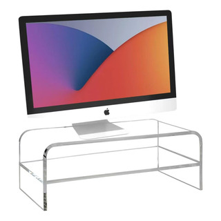 Soporte De Monitor Acrílico De 2 Niveles Con Elevador De 16 Soporte De Monitor Acrílico De 2 Niveles Con Elevador De 16