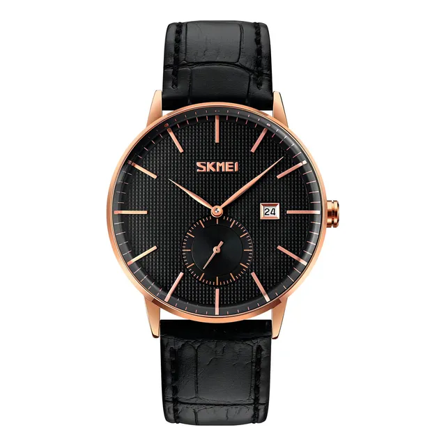 Skmei - Reloj Análogo 9273bk Para Hombre Correa Negro Bisel Negro