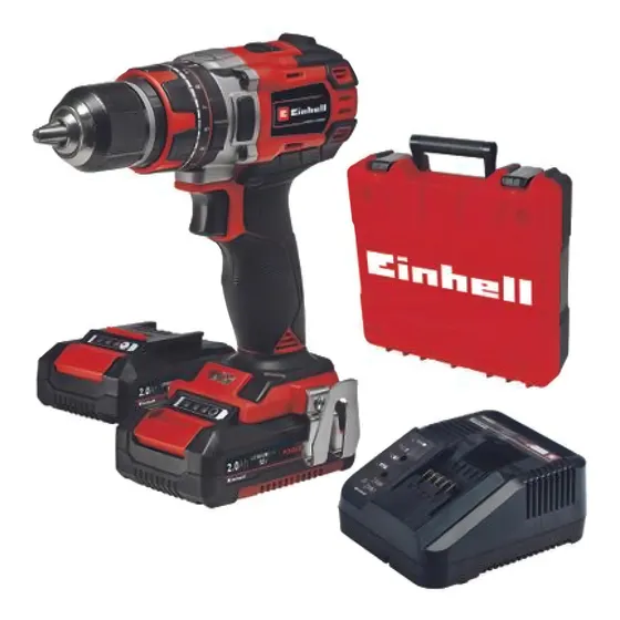 Taladro Percutor Inalámbrico 18v 2 Baterías Maletín Einhell Color Rojo Frecuencia 50 Hz/60 Hz