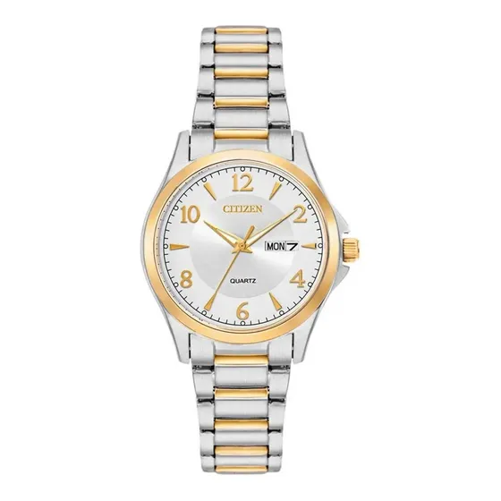 Citizen Elegant Lady Silver Dial Eq0595-55a Color de la correa Plata Y Oro Color del bisel Plata y Oro Color del fondo Plata