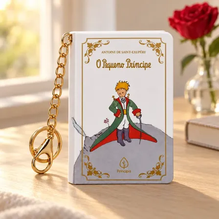 Mini Livro Chaveiro O Pequeno Príncipe Capa Dura Book Charm