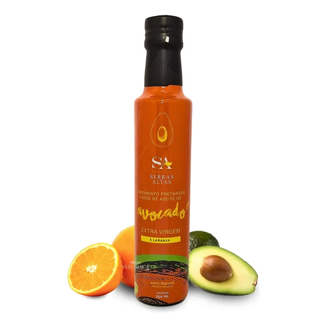 Azeite De Abacate Com Extrato Natural De Laranja 250ml