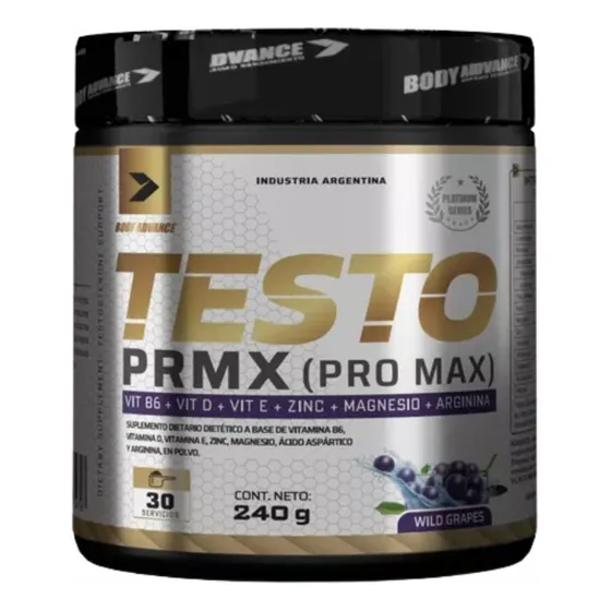 Testo Pro Max 240 Gr Body Advance Magnesio Vitamina B6 Zinc