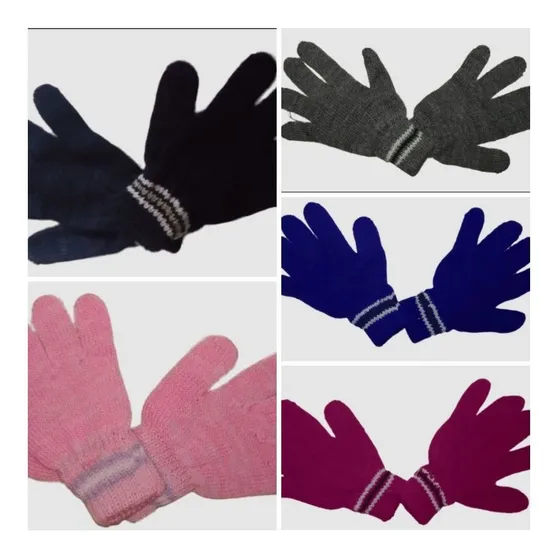 Guantes Tejidos Para Niños Talla Unica Unisex 