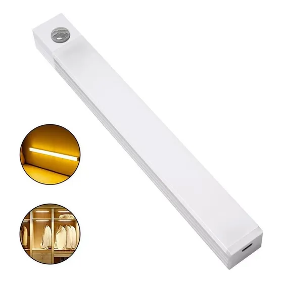 Tubo Luz Led Sensor De Movimiento Lampara Recargable 30 Cm