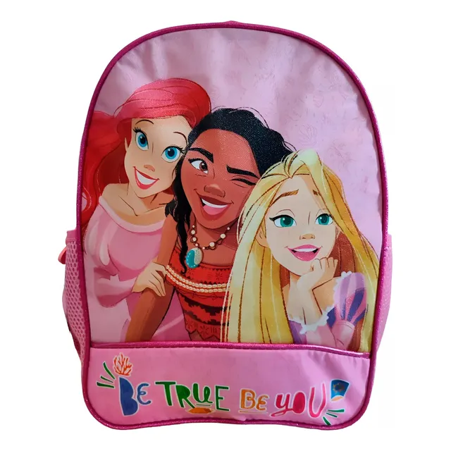 Mochila Colegial De Disney Princesas Ariel Moana Rapunzel