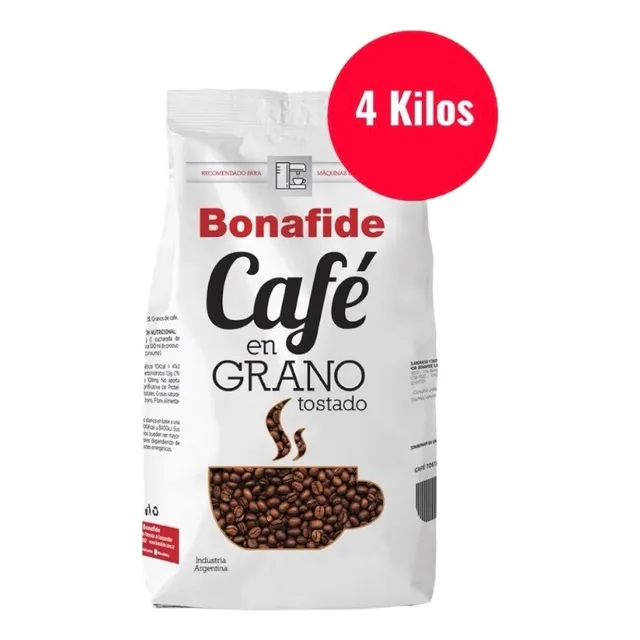 Café Tostado Bonafide Pack 4 Kilos Máquina Express