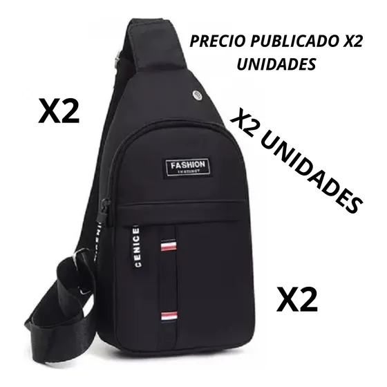 Bolso Bandolero Cruzado Unisex  X2