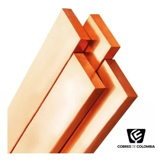 Barra Pletina Cobre  50mm X 5mm X 5mts Capacidad 583 Amp