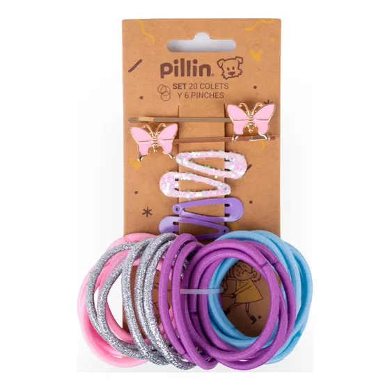 Pinches & Elásticos Bebe Niña Colores Pillin