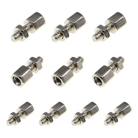 10 Tuercas Y Tornillos Hexagonal Rs232 Db9 Db15 Db25 Vga Dr9