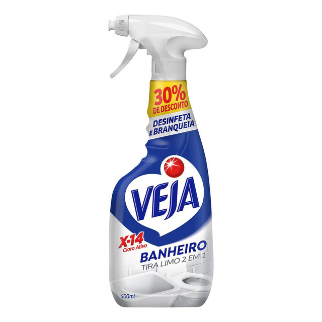 Limpador Banheiro X-14 Tira Limo 2 Em 1 Veja 30% Desconto 500ml Limpador Banheiro X-14 Tira Limo 2 Em 1 Veja 30% Desconto 500ml