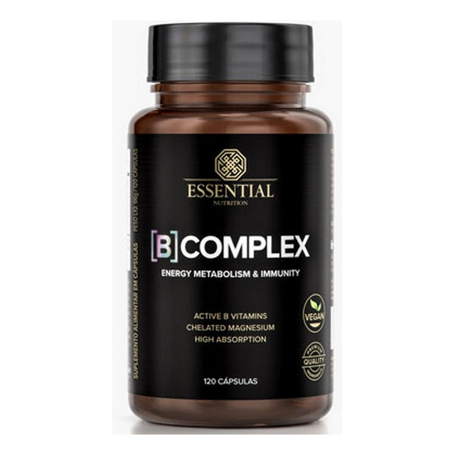 B Complex Essential Nutrition 120 Capsulas Sabor Sem Sabor B Complex Essential Nutrition 120 Capsulas Sabor Sem Sabor