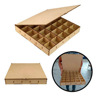 Caja Organizadora De 30 Compartimentos De Mdf Armable Caja Organizadora De 30 Compartimentos De Mdf Armable