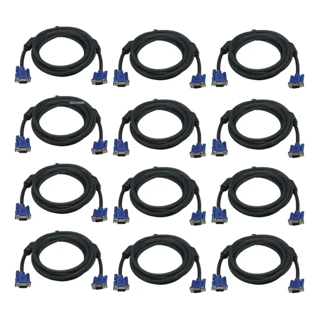 Cable Vga 3 Metros Doble Filtro X 40unidades