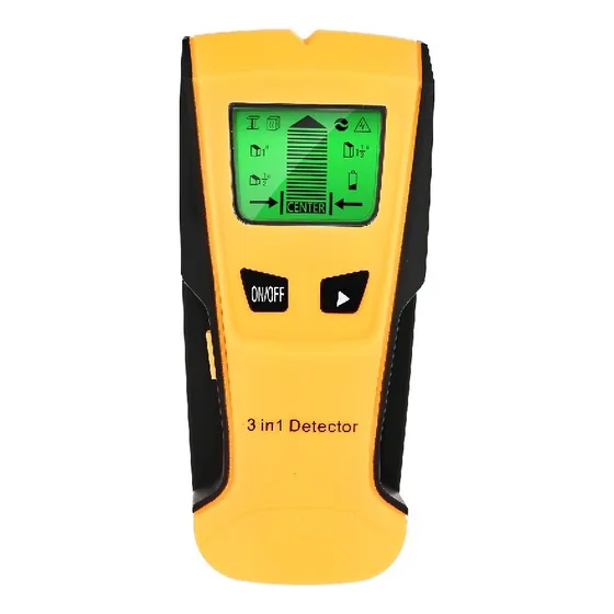 Detector de pared, metal, madera, tubos, cables, energía, 3 en 1, color: naranja oscuro