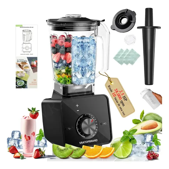 Licuadora Profesional Uso Rudo,blender Para Hielo,38000rpm2l Negro