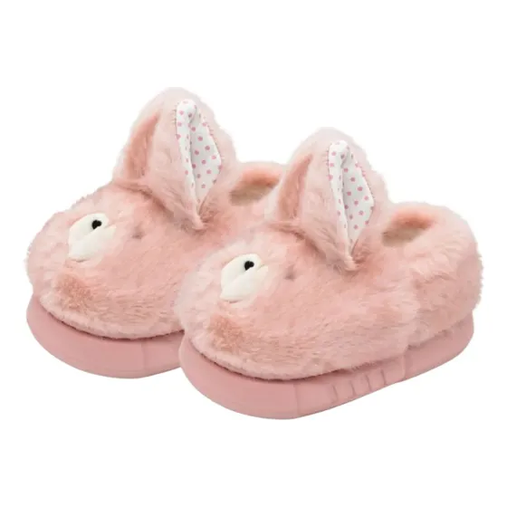 Pantuflas De Conejito, Niños, Suela De Goma.