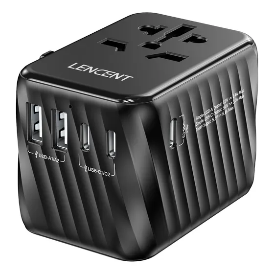 Lencent Adaptador Viaje Universal Europa Con3 Cargador Usb C