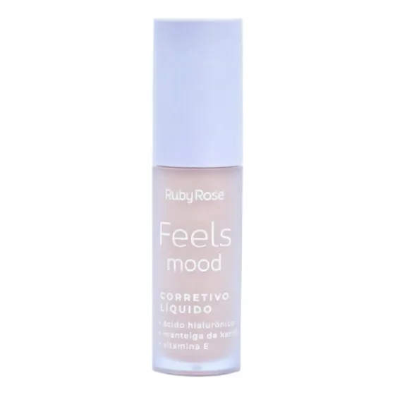 Corretivo Líquido Ruby Rose Feels Mood Alta Cobertura 6,4ml Cor MC50