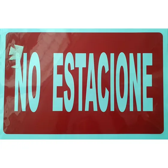 Señalizacion No Estacione 30 X 20cm - Autoadhesiva