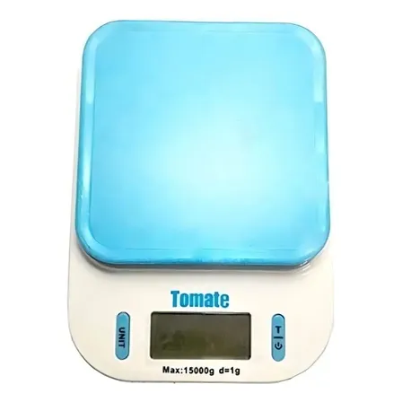Balança Digital Tomate SF-440 15kg Azul Função Tara Visor Automático