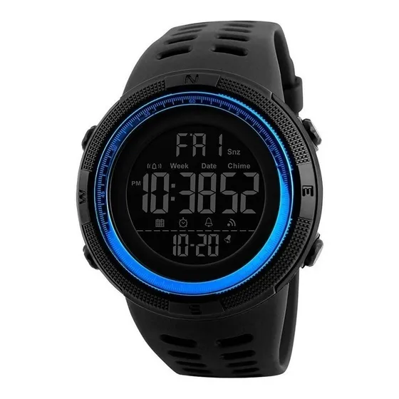 Reloj pulsera digital Skmei 1251 con correa de poliuretano color negro