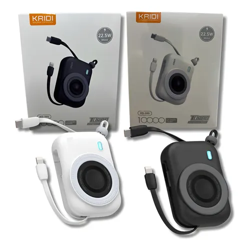 Power Bank Kaidi Kd-999 10.000mah Carregador Cabos Indução E