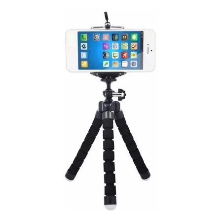 Tripé Flexível para Celular Universal com Suporte Rotação 360°