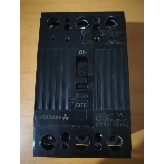 Breaker Tipo Tqd Modelo Bqc34200wl 200a 3 Polos
