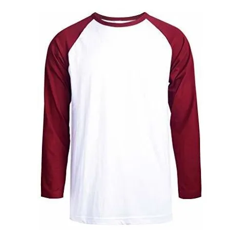 Camiseta De Béisbol De Algodón Raglan Casual De Manga Fwn9k