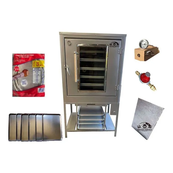 Horno De 6 Charolas Panaderas Con Mirilla Y Luz Interior 