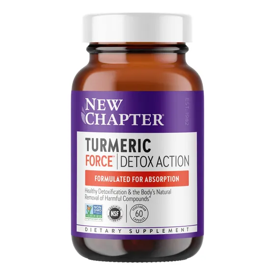 Suplemento New Chapter Turmeric Force Detox 60 Cápsulas