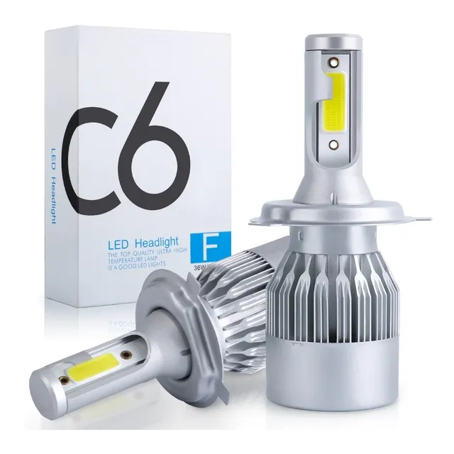 Led De Faro Alta Baja C6 35w Alta Potencia Auto Camioneta