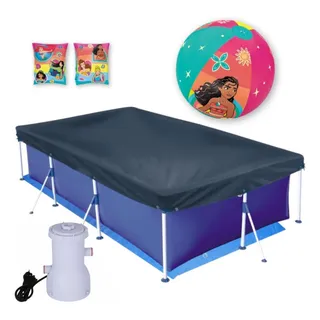 Kit Piscina 3700 L Capa E Forro E Bomba 110v + Boia E Bola Kit Piscina 3700 L Capa E Forro E Bomba 110v + Boia E Bola