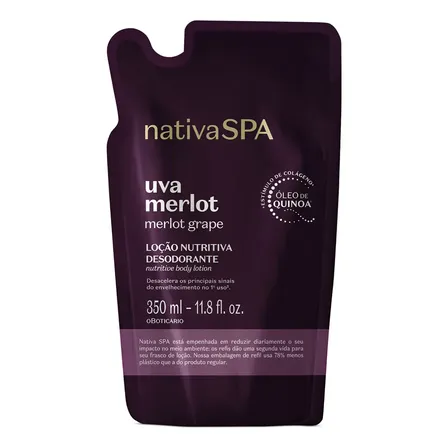 O Boticário Nativa Spa Refil Loção Corporal Uva Merlot 350ml 115934