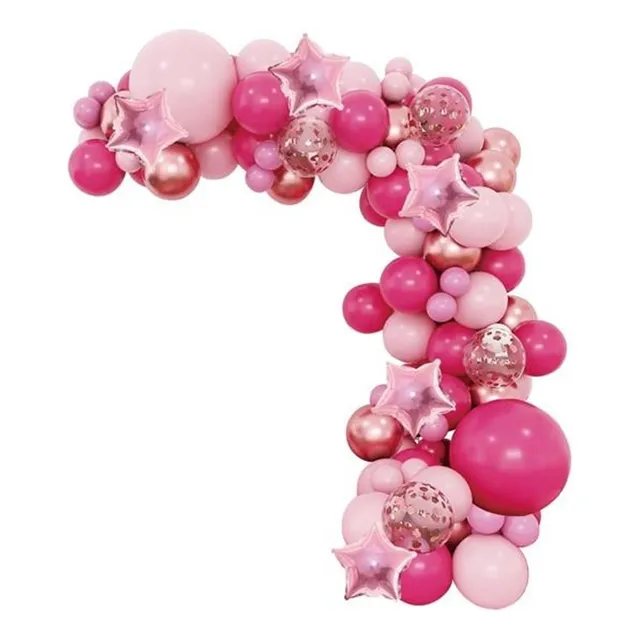 Arco De 101 Globos Rosas Para Arcos Decoración + Accesorios