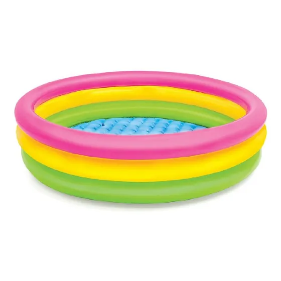 Piscina Pôr Do Sol Bebê 131 L Fundo Inflável Intex Menina
