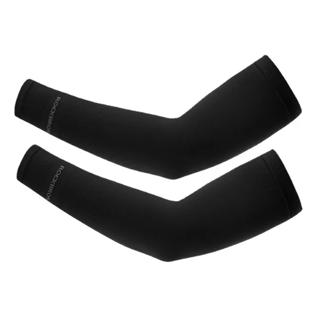 Par De Manga De Lycra Negra Rockbros Deportivas Protec Uv